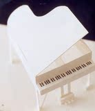 白色钢琴乐器模型拼装模型纸雕贺卡 diy立体剪纸手工制作纸模型