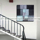 黑白简约抽象油画客厅卧室楼梯走廊玄关背景墙装饰无框画
