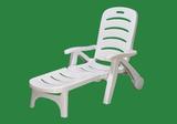 ST1001塑料沙滩椅阳台休息椅水上乐园户外白色泳池躺椅可折叠