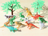 迷你仿真恐龙模型套装12只5元侏罗纪野生动物玩具儿童小学生教具