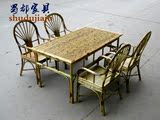竹家具 竹制餐桌椅组合 条形餐桌 竹制餐椅 SD-ETTZZH-201201