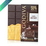 特惠美国进口高迪瓦GODIVA海盐黑巧克力大排块送朋友