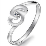正品优雅时尚南非天然钻石5分钻戒女戒指925纯银珠宝首饰订婚礼物