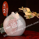 新中式仿古家居装饰品工艺品摆件摆设家居花器玫瑰花白色花插花瓶