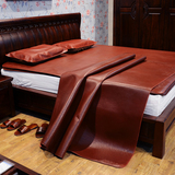头层水牛皮席 2米2.2米圆床凉席 真皮大床垫可折叠软席子定做定制