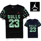 香港正品BULLS 23号公牛乔丹 AJ jordan男女情侣青春半袖T短袖T恤