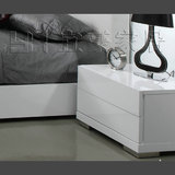 CT22YIH 现代简约烤漆家具定做床边柜时尚白色烤漆实木床头柜定制