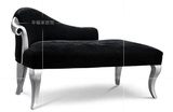 欧式法式新古典实木布艺单人贵妃椅休闲沙发塌小户型卧室家具现货