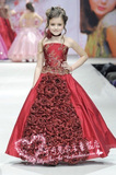 红色女童高档韩版公主裙花童裙 礼服裙 钢琴小提琴演出裙 表演服