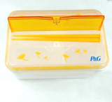宝洁赠品饭盒/便当盒带筷子橙/绿色 微波炉试用 双格带隔板.清仓
