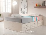 储物床 床定做 带抽屉的床 抽屉双人床 高箱床 单人床1.5米 1.8