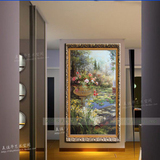 手绘地中海风景油画中欧法式客厅有框装饰画走廊玄关挂墙画艺术画