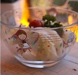 包邮韩国正品创意餐具套装卡通玻璃碗耐热泡面方便面碗沙拉碗