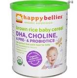 美国禧贝happybaby婴儿有机糙米米粉 益生菌/dha/高铁1段