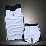 阿迪达斯篮球服套装夏男款涤纶背心运动大码篮球服球衣