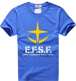 机动战士高达 E.F.S.F. 地球联邦军 军旗标志 短袖T恤 两件包邮