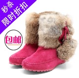 Teenmix/天美意2011专柜正品 流苏短靴 雪地靴 坡跟内增高女靴子