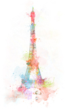 麦淘艺趣馆 个性海报装饰画挂画贴画 巴黎埃菲尔铁塔简约海报