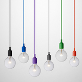 设计师灯Muuto E27彩色硅胶灯头吊灯现代简约创意时尚大灯泡吊灯