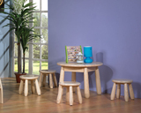 惊爆价纯实木迷你型儿童小圆桌椅 个性实用简约大方户外创意家具