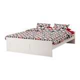 宜家代购IKEA百灵 床架双人床架欧式床架双人床白色床架简易环保