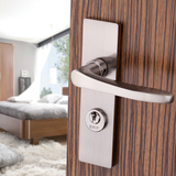 德国EKF 现代室内门锁 执手卧室实木门把手房门锁具 现代中式门锁