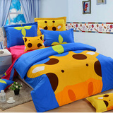 家居儿童床上用品被子四件套 1.2/1.5米床罩床套纯全棉床笠男女孩