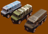 合金车模 军事卡车火箭导弹发射车 回力声光开门合金军车模型玩具