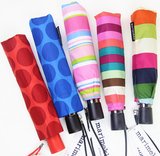 芬兰外贸出口原单玛丽mari三折叠雨伞条纹全自动时尚晴雨伞包邮