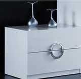 特价床头柜高端奢华唯美软包白色钢琴烤漆床斗柜专业定制15