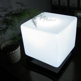 实木四方玻璃台灯调光 简约书房卧室床头灯 个性创意冰块方糖灯具