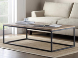 家具创意铁艺功夫茶几 复古实木小户型边几简约现代餐桌 咖啡桌