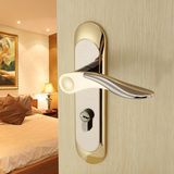 多灵欧式简约室内卧室房门锁房间实木门锁双锁舌通用型静音门锁