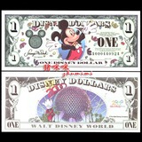 全新 迪斯尼1美元纪念钞 2000年迪士尼千禧年A冠 美洲纸币Q277