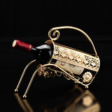 金枝玉叶款精品红酒架创意时尚欧式铁艺酒具宜家葡萄酒瓶架子摆件
