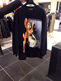 代购正品Givenchy2015专柜男女款小鹿斑比印花时尚修身圆领卫衣潮