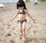 正品韩国宝宝比基尼儿童泳衣豹纹分体女童女孩游泳衣婴儿幼儿泳装