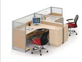 办公家具简易玻璃屏风隔断转角两位组合办公桌卡座工作位电脑桌子