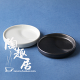 内斜坡小园碟餐厅陶瓷调味碟黑白纯色日本料理芥末酱油碟子前菜盘