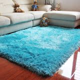 韩式加厚弹力丝客厅卧室床边毯6cm长毛柔软地毯时尚书房沙发地毯