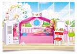 乐吉儿梦幻衣柜橱芭比洋娃娃房间套装礼盒小女孩玩具儿童生日礼物