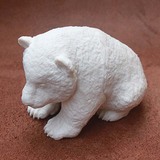 safari 仿真野生动物模型玩具 经典大熊猫未上色白模