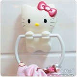 hello kitty凯蒂猫 创意可爱卡通动漫 吸盘 手巾架 毛巾挂