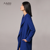 Amii官方旗舰店及简品牌秋冬新款女装中长款羊毛呢大衣毛呢正品牌