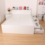多功能/超大储物空间5抽屉床 板式床双人床抽床1.5 1.8米