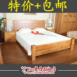 全实木床柏木家具双人床1.8米1.5米实木床柏木床气压高箱床硬板床