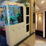 欧式生态鱼缸水族箱玻璃屏风 1.2米1.5米2.0米家具鞋柜鱼缸可定做