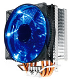 超频三东海X4 4热管散热器 AMD/INTEL775/115X/2011智能蓝光风扇