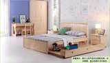特价家私实木床进口芬兰松木双人1.2米1.5 子母床 卧室 现代
