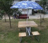 户外手提便携式木头连体折叠桌椅野外休闲拓展自驾游车载餐桌便携